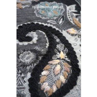 画像4: ウールコットン　三重ね刺繍ストール